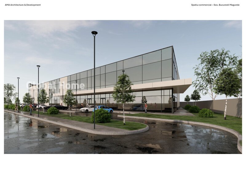 Magurele, proiect comercial, teren intravilan 4.493 mp, dubla deschidere,