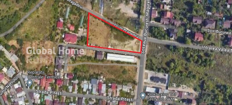 Magurele, proiect comercial, teren intravilan 4.493 mp, dubla deschidere,